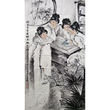 精品仕女圖《林黛玉重建桃花社》