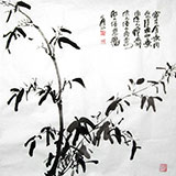 李明成寫意國畫竹子