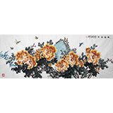 王芳小六尺牡丹畫《微風(fēng)華滋》