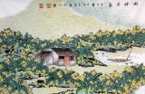 寧良成 四尺三開田園作品《湖畔春麗》