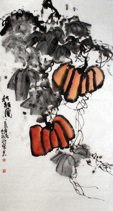 著名畫家李明成三尺《秋韻圖》