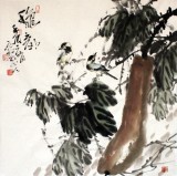 四川省美協(xié)會(huì)員鄒皓羽四尺斗方作品《秋韻》