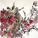 四川美協(xié)會(huì)員西蜀山人四尺斗方作品《秋韻》