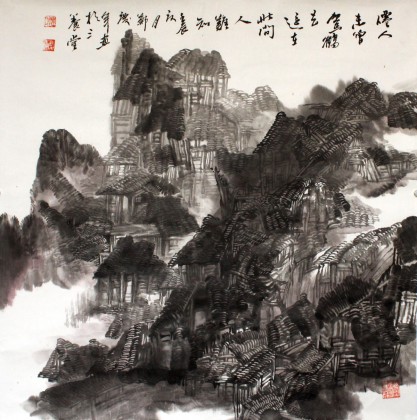 淮南美協(xié)副主席鄭慶年四尺斗方水墨作品