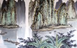 寧良成四尺金線山水《漓江早春》
