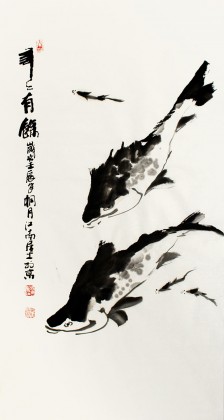 【已售】李明成三尺吉祥魚《年年有余》