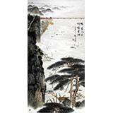 杜云祥四尺山水《暖暖遠(yuǎn)人村》