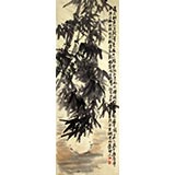 李明成三尺對(duì)聯(lián)寫(xiě)意竹子圖