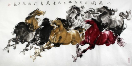 黃江四尺奔馬《八駿圖》