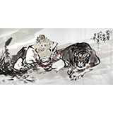 魏武雙四尺精品國畫《羅漢伏虎》(詢價)