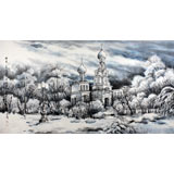 冰雪畫派名家高宏俄羅斯風(fēng)情《瑞雪》