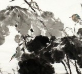 四川美協(xié)會員西蜀山人四尺斗方《池荷晚香》