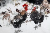 王向陽(yáng)六尺精品國(guó)畫(huà)雄雞圖《吉祥如意》 