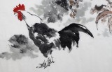 王向陽(yáng)六尺精品國(guó)畫(huà)雄雞圖《吉祥如意》 