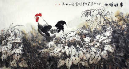 王向陽六尺精品《豐收頌曲》 中國美術(shù)家協(xié)會會員
