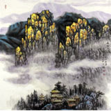 名家趙金鸰太行雪村系列四尺客廳斗方《雨后雪山》(詢價)