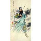 名家趙金鸰四尺迎福納祥關(guān)公圖《浩然正氣傳千古》(詢價)
