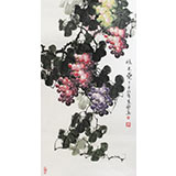 黃藝三尺裝飾葡萄畫《碩果累累》