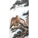 蒲家瑞 四尺松鷹圖《騫翮思遠(yuǎn)》 88歲陜西著名老畫(huà)家