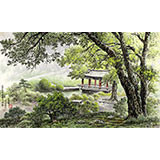 朝鮮一級畫家 白星燮 作品《木蘭峰之夏》