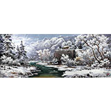 小八尺朝鮮雪景國畫《冬天》
