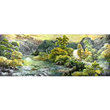 【已售】小八尺客廳朝鮮國畫《故鄉(xiāng)的堤壩》