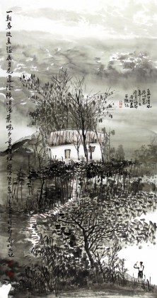 黃奇松三尺精品山水畫《夏日清風(fēng)》