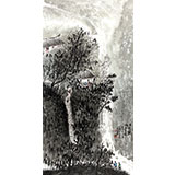 黃奇松三尺精品山水畫《流水無弦萬古琴》