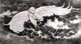 【已售】葛化帥六尺雄鷹展翅圖《搏風(fēng)擊浪》