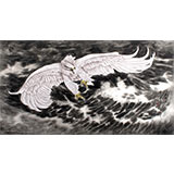 【已售】葛化帥六尺雄鷹展翅圖《搏風(fēng)擊浪》