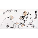 陳漫之四尺水墨人物畫《詰道圖》（詢價）