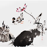 國家一級美術(shù)師王寶欽四尺斗方《荷池》(詢價)