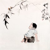 QA陳漫之四尺斗方童趣國(guó)畫(huà)《吱吱喳喳說(shuō)個(gè)啥》（詢(xún)價(jià)）