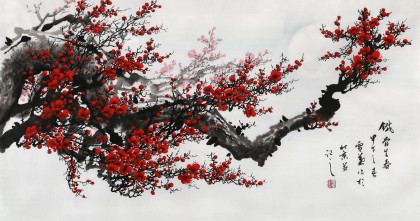 安徽美協(xié)何華賢三尺《鐵骨生春》