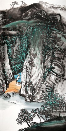 民盟美協(xié)理事黃奇松四尺《幽居圖》