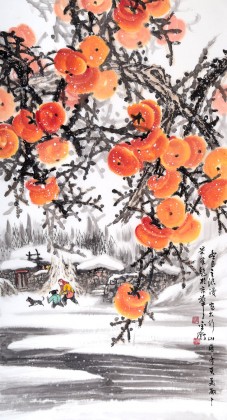 可定制 河北美協(xié)理事趙金鸰作品《浪漫冬日》(詢價(jià))