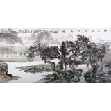 民盟美協(xié)理事黃奇松四尺《漓江煙雨》