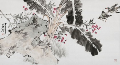 中國美協(xié)會員張延?xùn)|三尺《芭蕉》