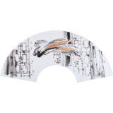 當(dāng)代水墨漫畫名家 強(qiáng)春云扇畫《金玉盈門》