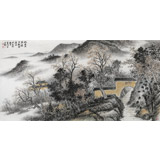 名家劉金河四尺《秋老山容澹 云輕葉壽山》中國美術(shù)家協(xié)會會員（詢價）