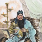 中國美術(shù)家協(xié)會會員 趙金鸰四尺《關(guān)帝圣君》（詢價）