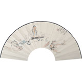 陳漫之扇畫《高山流水》（詢價(jià)）