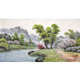 朝鮮名家蔡京華 四尺《山河的早晨》