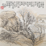 福建美協(xié)官鴻小尺寸《竹籬茅舍》