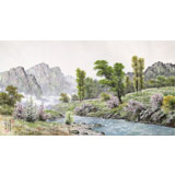 朝鮮名家蔡京華 四尺《小河邊》