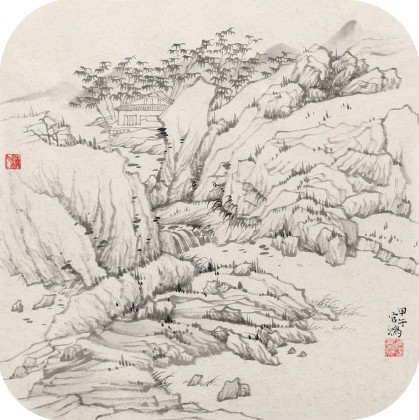 福建美協(xié)官鴻小尺寸《山居》