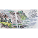 朝鮮畫家趙元哲 四尺《金剛山飛鳳瀑》