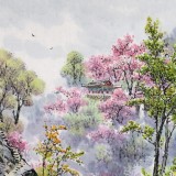 朝鮮畫家金善國(guó) 四尺《牡丹峰》