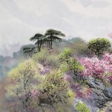 朝鮮畫家金善國(guó) 四尺《牡丹峰》