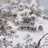 朝鮮一級畫家 樸哲 四尺《故鄉(xiāng)的月夜》